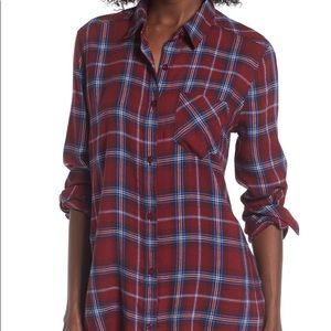 BP Plaid Cotton Blend Shirt